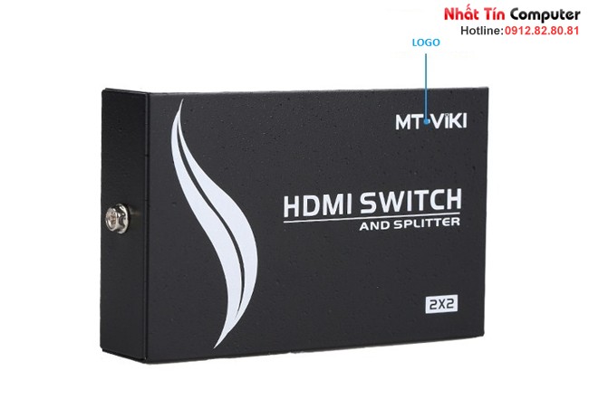 Bộ chia HDMI 2 vào 2 ra có điều khiển MT-Viki MT-HD2-2 chính hãng