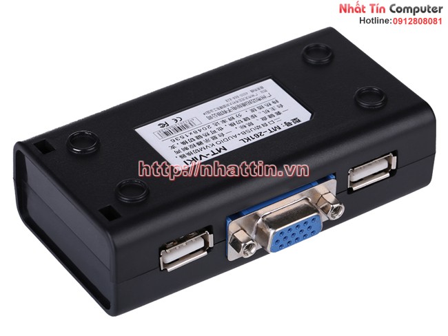 KVM Switch 2Port Auto USB+Audio+VGA. Chuyển mạch tự động 2 CPU ra 1 màn hình MT-261KL