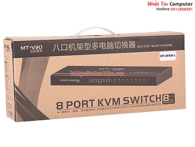 KVM Switch 8Port- USB. Chuyển mạch 8 CPU ra 1 màn hình - MT-801UK-L