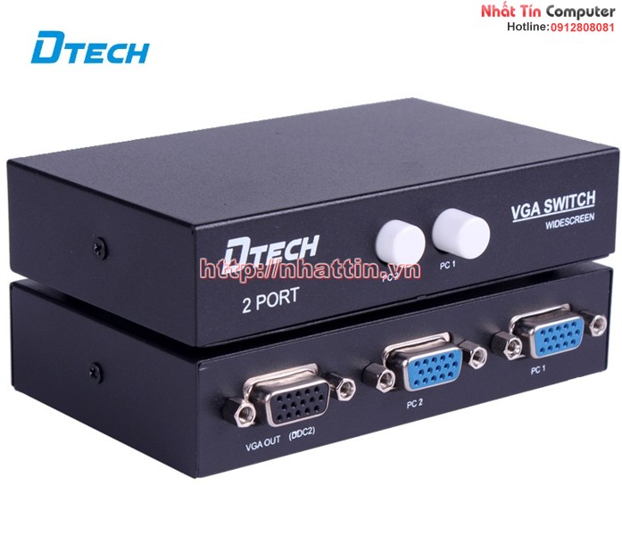 Dtech DT-7032 VGA switcher binary one then the computer /monitor /vga cable VGA monitor port