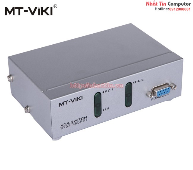 Bộ chia màn hình VGA 2 ra 4- 350Mhz (MT-204CH) có điều khiển