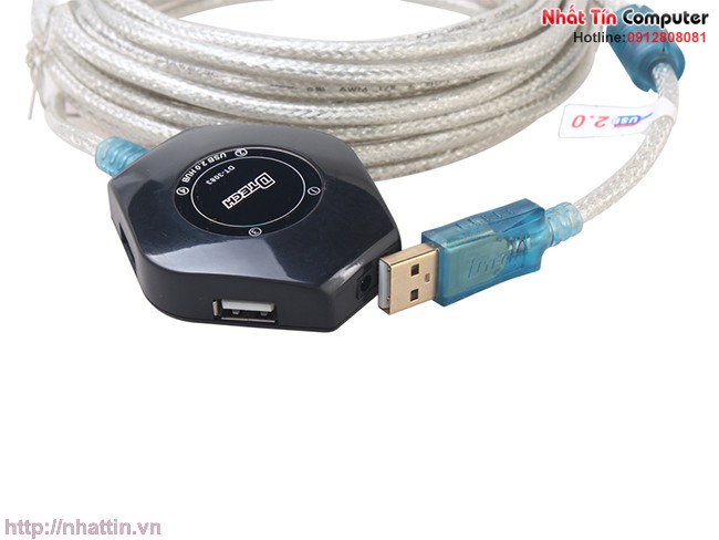 Cáp USB nối dài 10m đầu ra 4 cổng USB Dtech DT-3083