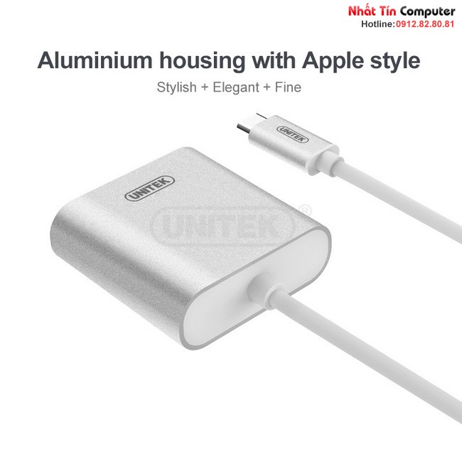 Cáp tín hiệu USB 3.1 Type C sang HDMI Adapter Unitek Y-6309 chính hãng