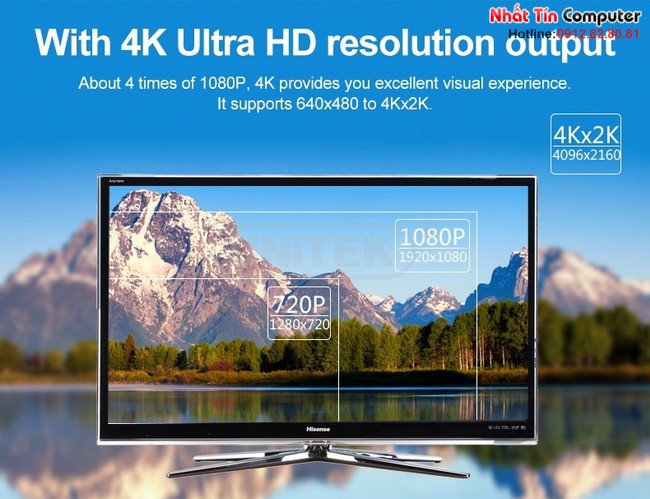 Cáp tín hiệu USB 3.1 Type C sang HDMI Adapter Unitek Y-6309 chính hãng