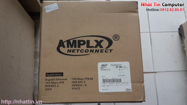 Cáp mạng AMPLX NETCONNECT CAT-5E 4UTP, PVC,24AWG,EMEA,White