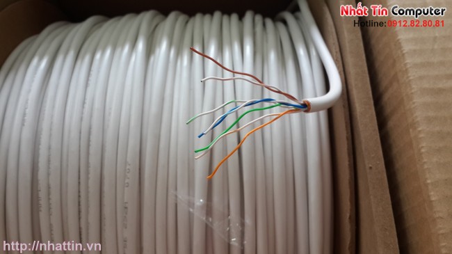 Cáp mạng AMPLX NETCONNECT CAT-5E 4UTP, PVC,24AWG,EMEA,White