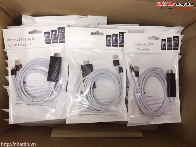 Cáp Lighting to HDMI cho iPhone 5/5S iPhone 6/6S/6Plus iPad Mini, Mini 2 iPad Air dài 2m