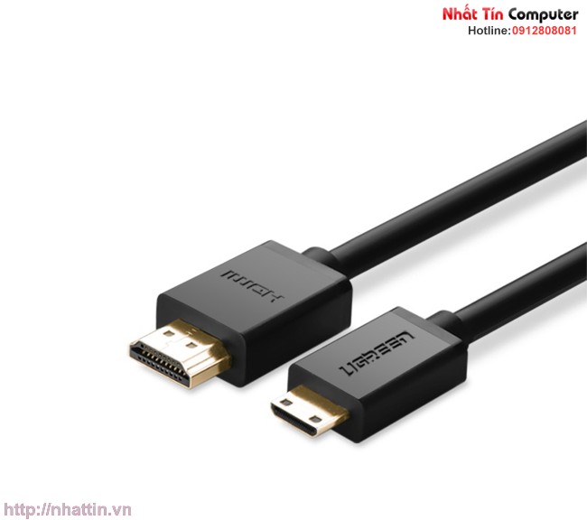 Cáp Mini HDMI to HDMI dài 2M hỗ trợ độ phân giải 4K chính hãng Ugreen UG-10117