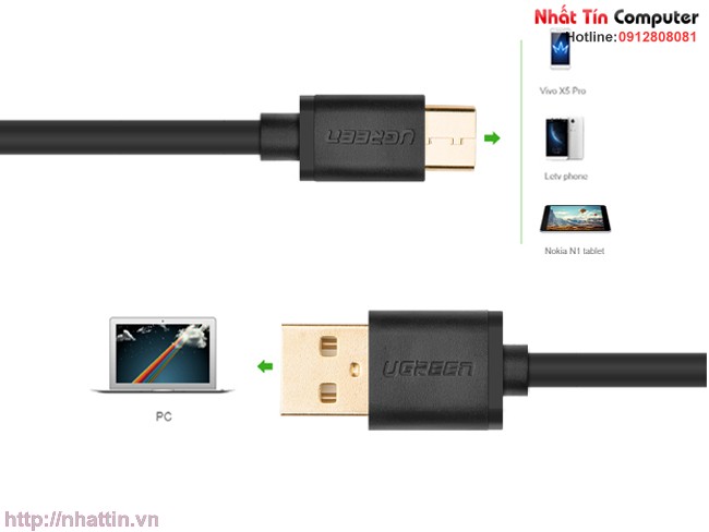 Cáp USB chuẩn C sang usb 2.0 dài 0,5m UG-30158