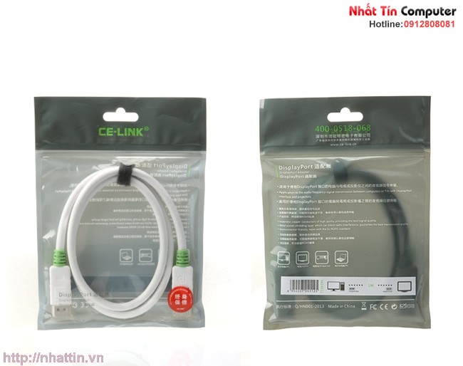 Cáp Displayport sang Displayport dài 3m CE-Link Chính hãng