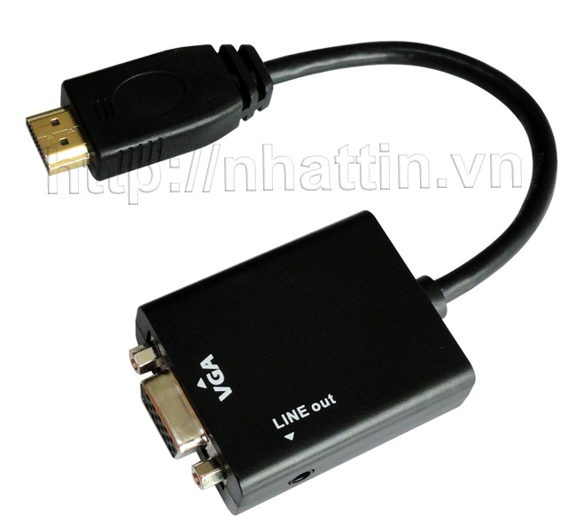 Cáp chuyển HDMI sang VGA Adapter xuất ra cả âm thanh Audio
