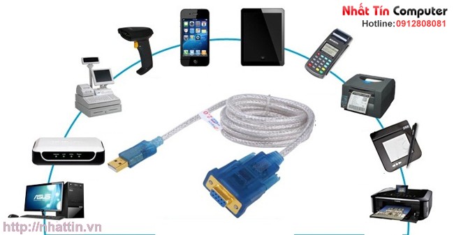 Cáp chuyển đổi USB sang Com RS232 âm Dtech DT-5002B hàng chính hãng