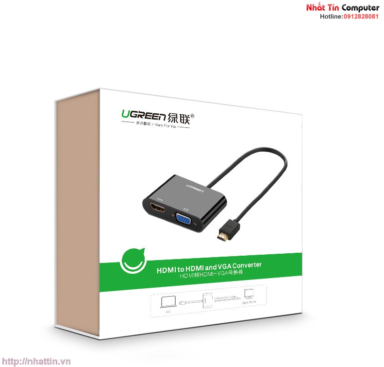 cap-chuyen-doi-hdmi-to-vga-hdmi-chinh-hang-ugreen-ug-40744