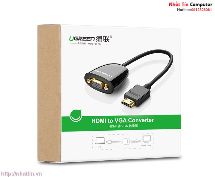 cap-chuyen-doi-hdmi-to-vga-khong-audio-chinh-hang-ugreen-40253