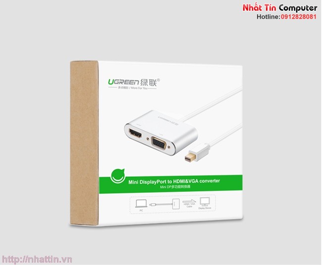 cap-chuyen-doi-mini-displayport-to-hdmi-va-vga-chinh-hang-ugreen-ug-20421