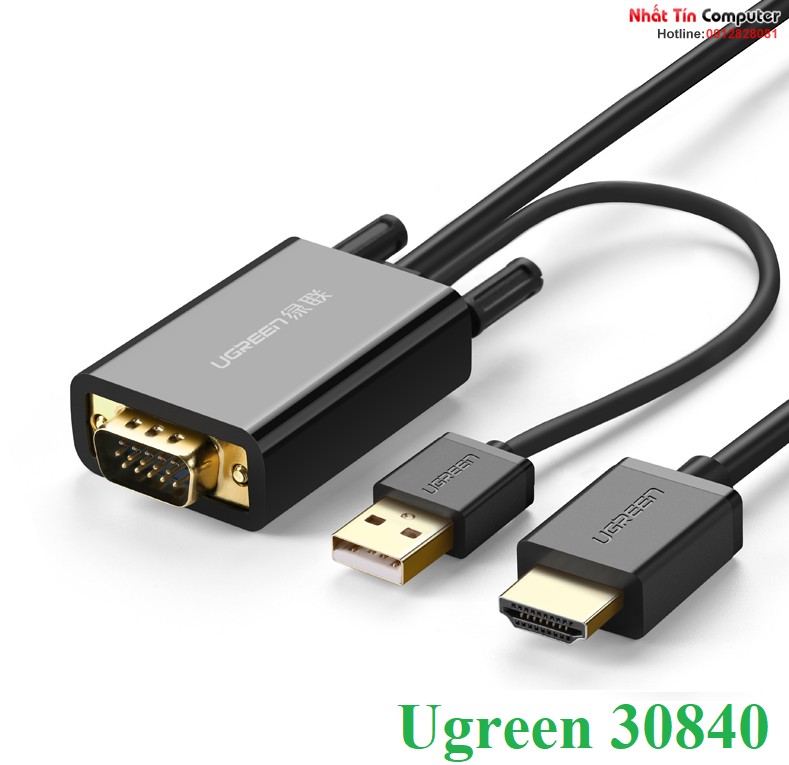 cap-chuyen-doi-vga-to-hdmi-audio-dai-2m-chinh-hang-ugreen-30840