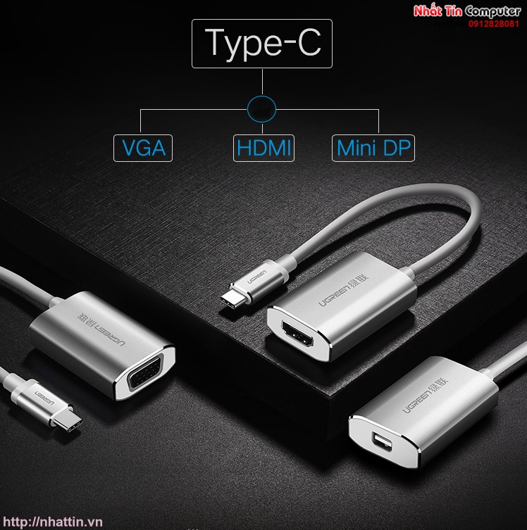 cap-chuyen-doi-usb-c-to-mini-displayport-ho-tro-4kx2k-full-hd-chinh-hang-ugreen-ug-40866