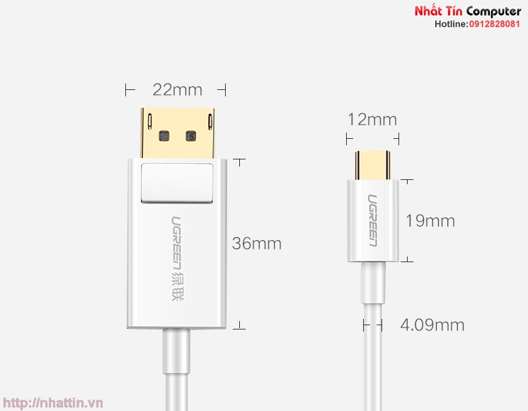 cap-chuyen-doi-usb-type-c-to-displayport-dai-1-5m-chinh-hang-ugreen-40420