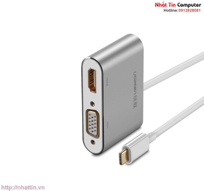 cap-chuyen-doi-usb-type-c-to-hdmi-va-vga-chinh-hang-ugreen-50317