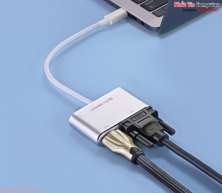 cap-chuyen-doi-usb-type-c-to-hdmi-va-vga-chinh-hang-ugreen-50317