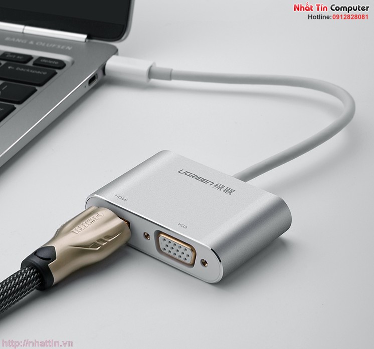 cap-chuyen-doi-usb-type-c-to-hdmi-va-vga-chinh-hang-ugreen-50317