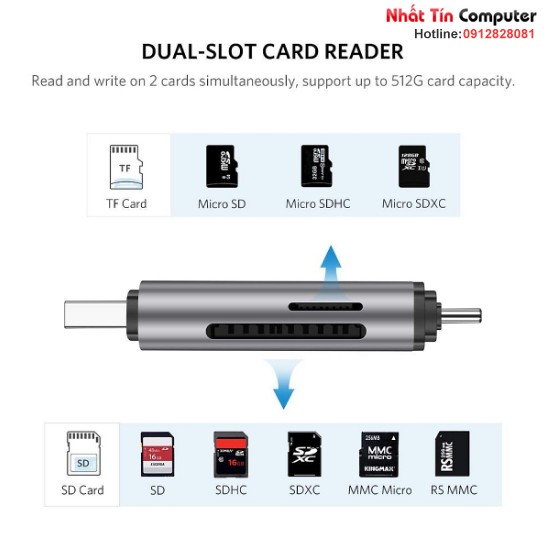 dau-doc-the-nho-sd-tf-chuan-usb-type-c-va-usb-3-0-ugreen-50706-