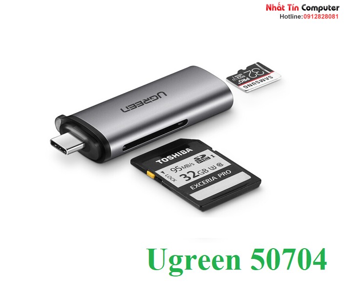 dau-doc-the-nho-usb-type-c-cho-the-sd-tf-chinh-hang-ugreen-50704