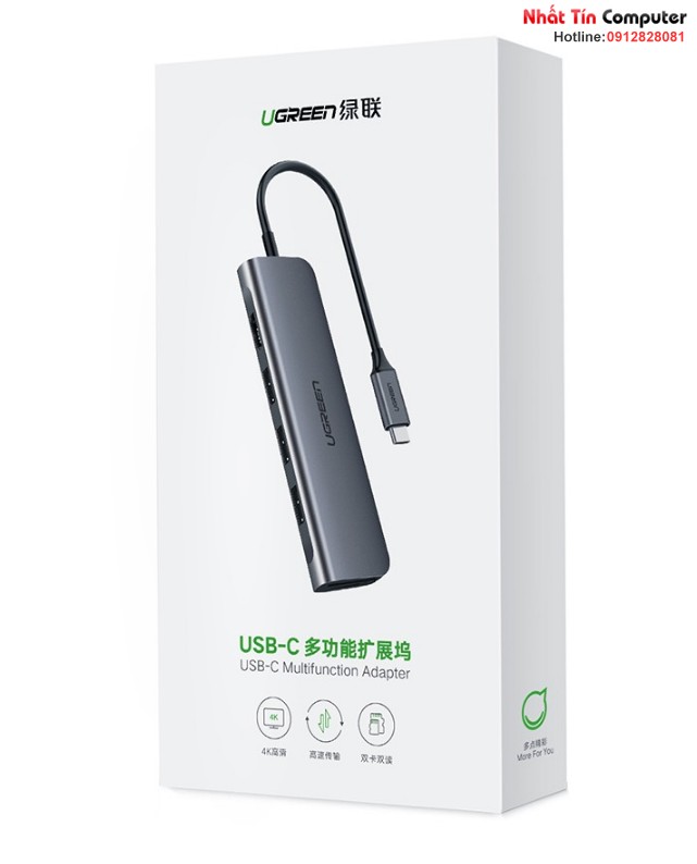 thiet-bi-mo-rong-usb-type-c-to-hdmi-hub-usb-3-0-sd-tf-chinh-hang-ugreen-70410