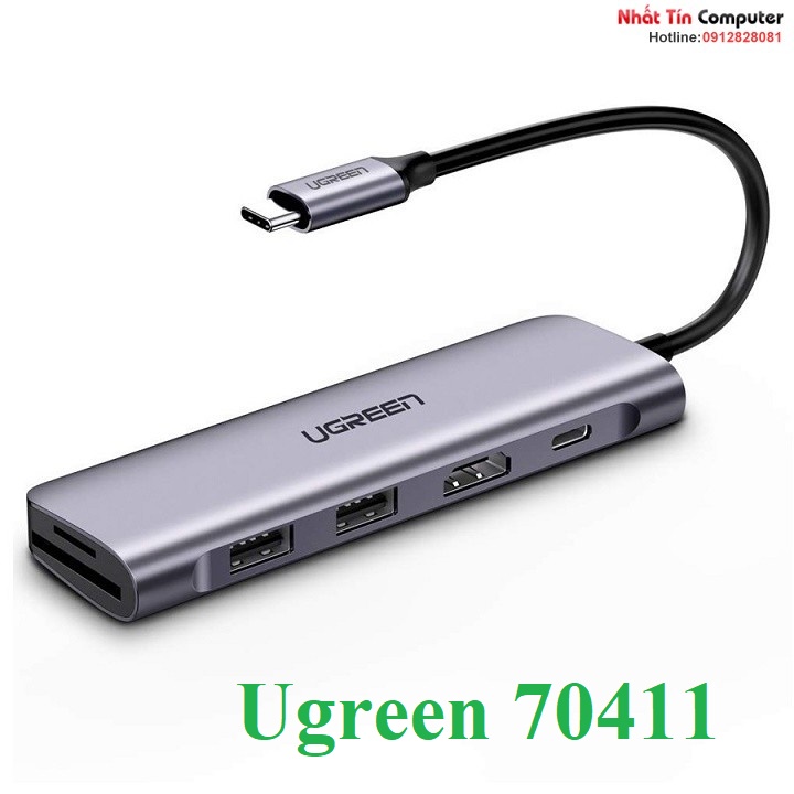 thiet-bi-mo-rong-usb-type-c-to-hdmi-hub-usb-3-0-sd-tf-ho-tro-sac-cong-usb-c-chinh-hang-ugreen-70411