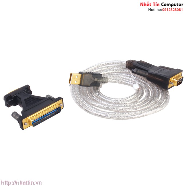 Cap-usb-to-com-rs232-dtech-dt-5003a-va-cong-chuyen-db9-sang-db25-lpt-