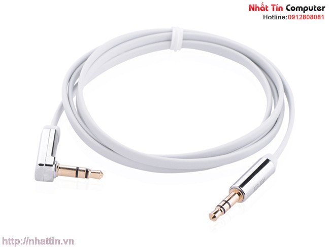 Cáp Audio 3.5mm 0.5M đầu bẻ góc 90 độ Ugreen