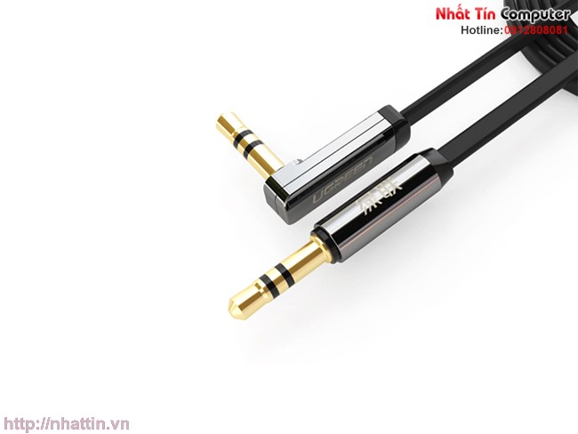 Cáp Audio 3.5mm 0.5M đầu bẻ góc 90 độ Ugreen