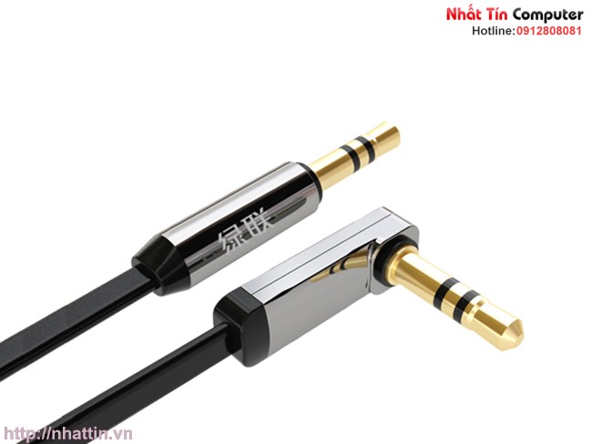 Cáp Audio 3.5mm 0.5M đầu bẻ góc 90 độ Ugreen