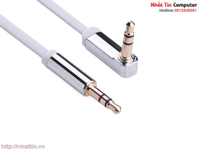 Cáp Audio 3.5mm 0.5M đầu bẻ góc 90 độ Ugreen