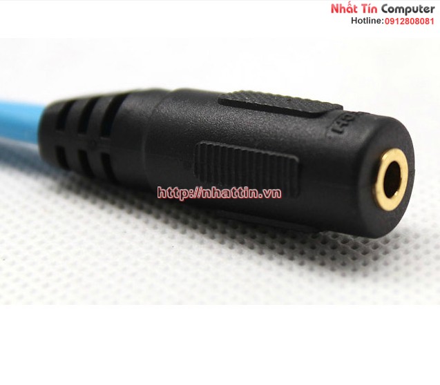 Cáp Audio 3.5mm to 2 RCA Dtech DT-6210 chính hãng