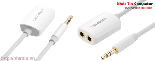 Cáp chia Audio 1 ra 2 đầu 3,5mm chính hãng Ugreen UG-10738