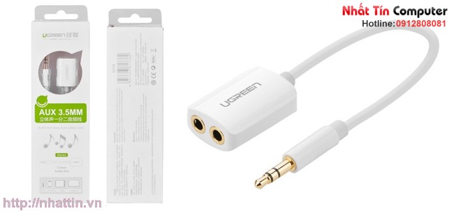 Cáp chia Audio 1 ra 2 đầu 3,5mm chính hãng Ugreen UG-10738