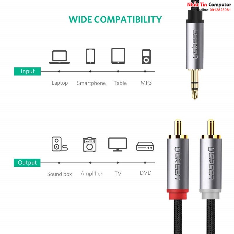 cap-audio-3-5mm-to-rca-dai-1m-chinh-hang-ugreen-40841