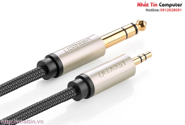 Dây cáp audio 3.5MM to 6.5MM hai đầu dương dài 2m Ugreen 10628 