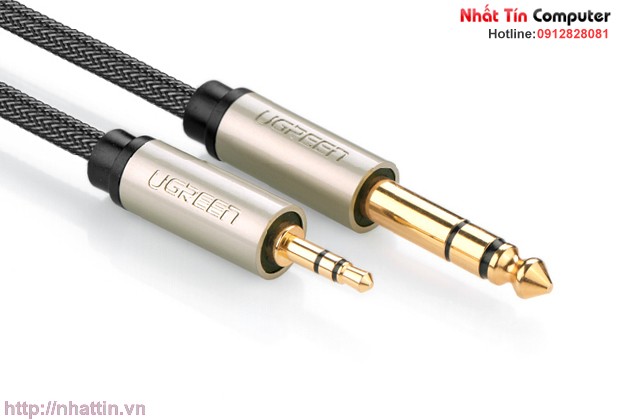 Dây cáp audio 3.5MM to 6.5MM hai đầu dương dài 2m Ugreen 10628 