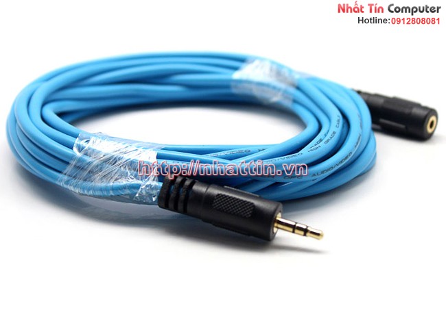 Cap noi dai audio 3m 1 ra 1, day loa 1 ra 1, day loa 3.5mm noi dai, dtech dt-6216