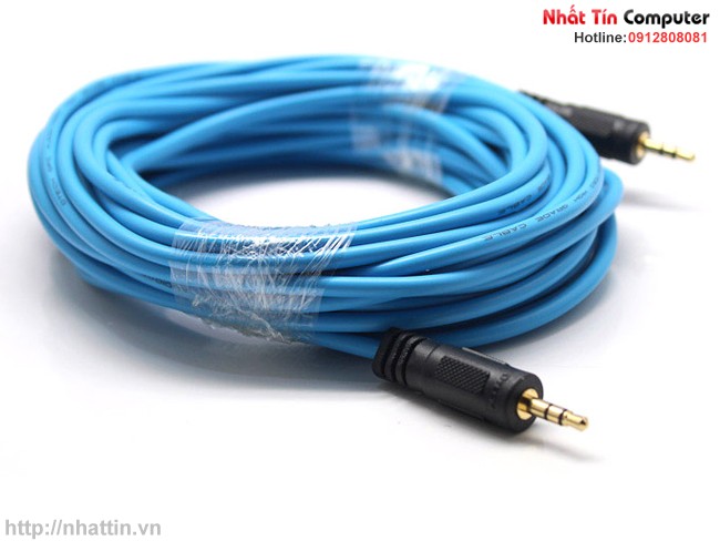 Cap audio 15m 1 ra 1, day loa 1 ra 1, day loa 3.5mm, cap loa 3.5mm, dtech dt-6224