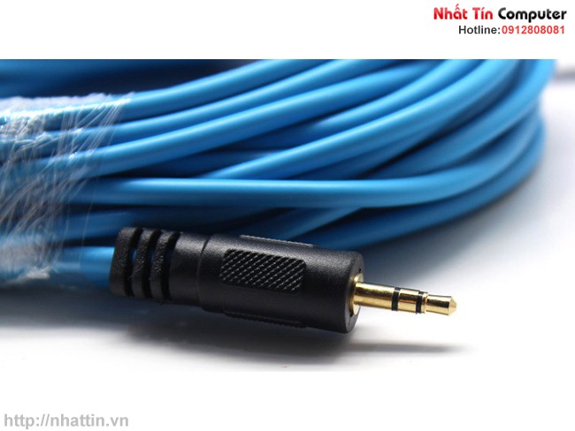 Cap audio 15m 1 ra 1, day loa 1 ra 1, day loa 3.5mm, cap loa 3.5mm, dtech dt-6224