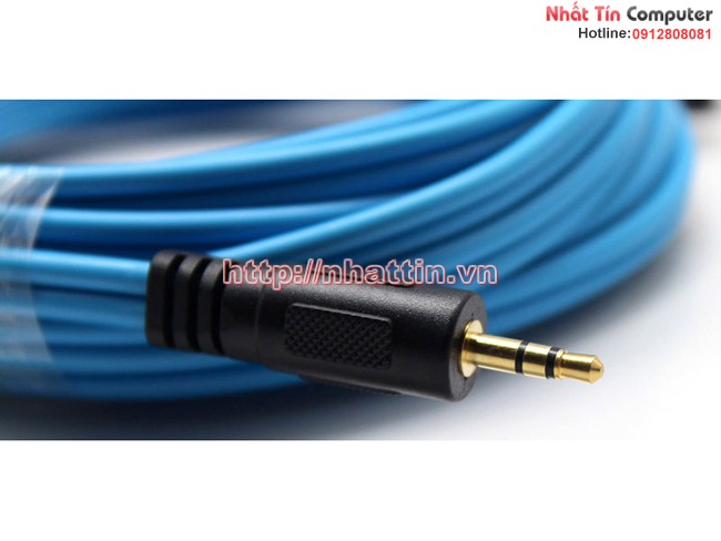 Cáp chia 2 cổng Audio 3.5mm dài 5m Dtech DT-6227 chính hãng