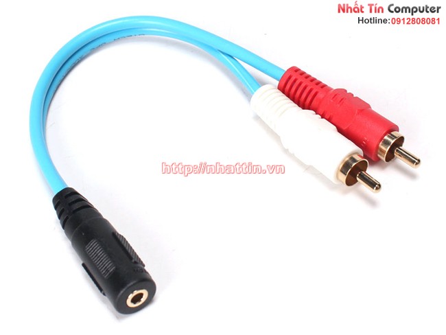 cap audio 1 ra 2, cap audio 3.5 to 2 rca, 3.5 to av, day loa 1 ra 2. dtech dt-6240