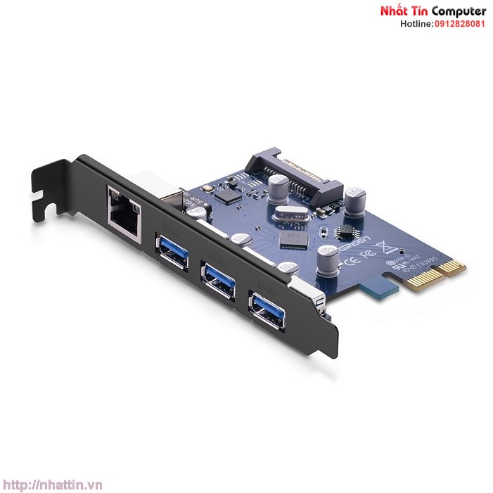 card-pci-express-sang-3-cong-usb-3-0-lan-gigabit-10-100-1000mbps-chinh-hang-ugreen-ug-30775