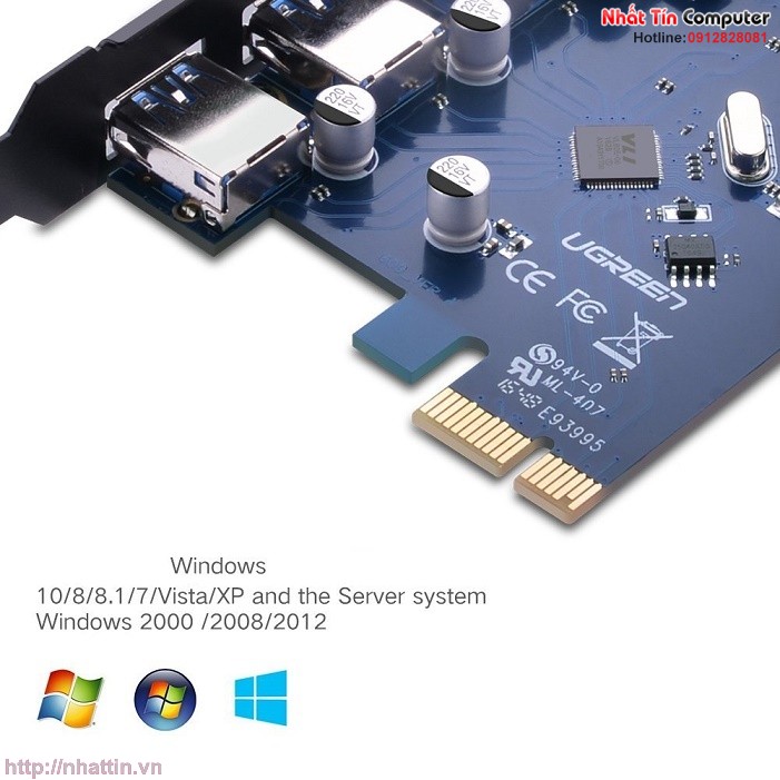 card-pci-express-sang-3-cong-usb-3-0-lan-gigabit-10-100-1000mbps-chinh-hang-ugreen-ug-30775