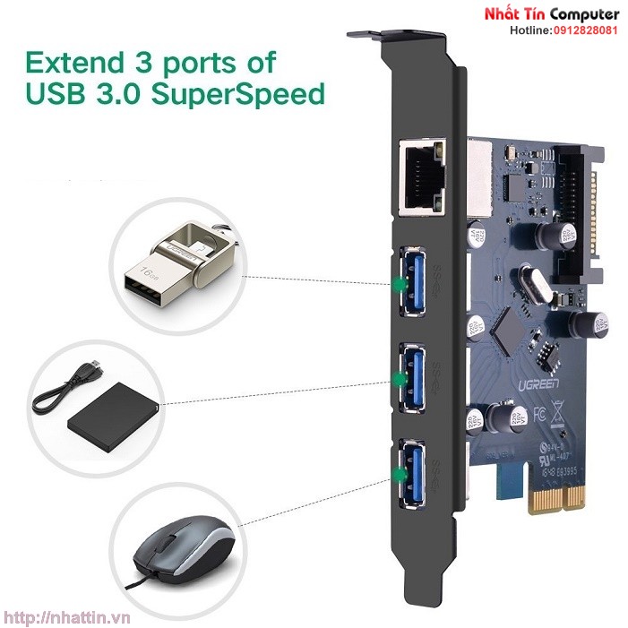 card-pci-express-sang-3-cong-usb-3-0-lan-gigabit-10-100-1000mbps-chinh-hang-ugreen-ug-30775