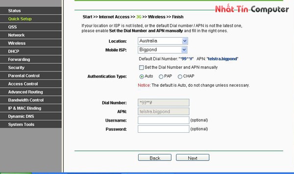 CAI DAT BO PHAT WIFI 3G TP-LINK MR3220, HUONG DAN CAI DAT BO PHAT WIFI 3G TP-LINK MR3220