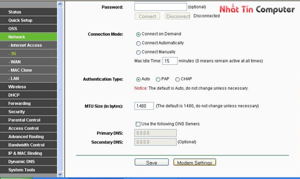 CAI DAT BO PHAT WIFI 3G TP-LINK MR3220, HUONG DAN CAI DAT BO PHAT WIFI 3G TP-LINK MR3220